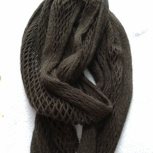 Black knit infinite scarf